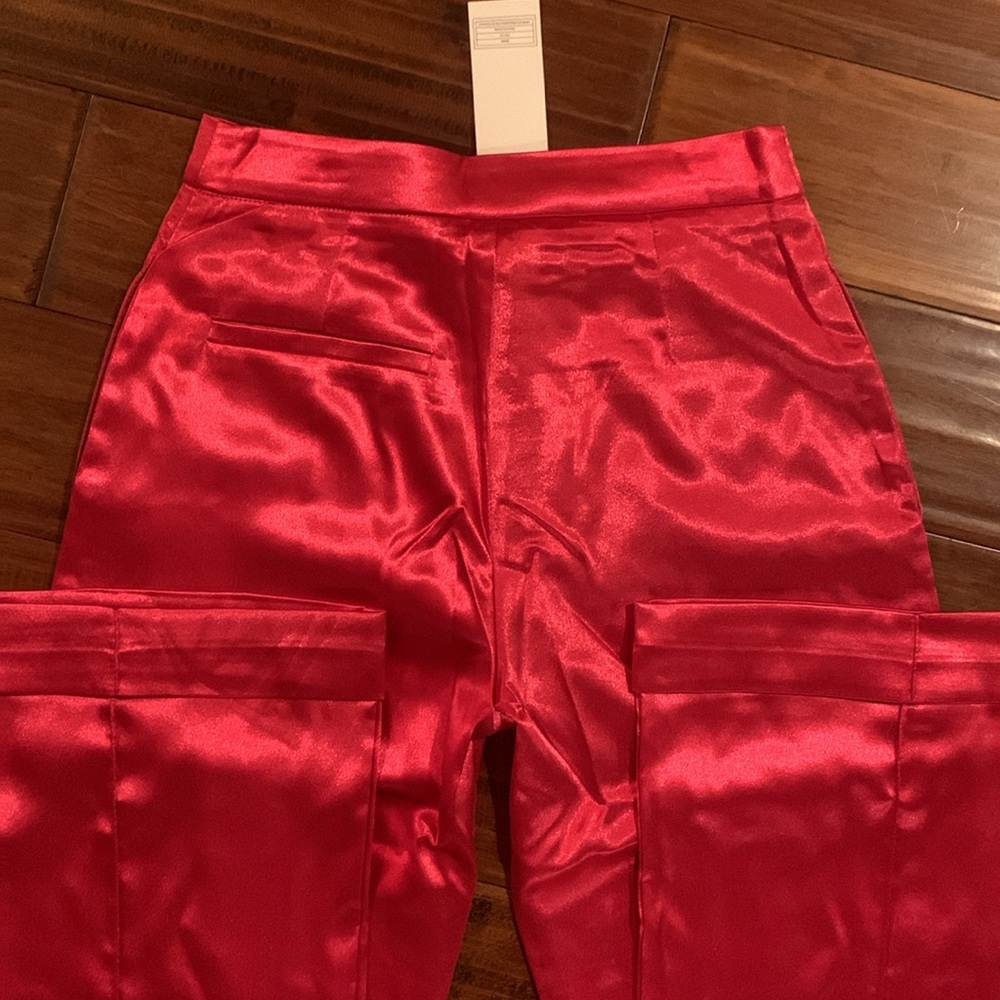 NWT D&M Satin Flare Leg Dress Pants - Picture 7 of 7